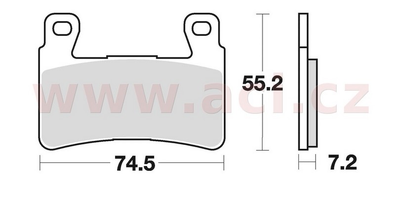 BRZDOVÉ DESTIČKY, BRAKING (SEMI METALICKÁ SMĚS CM66) 2 KS V BALENÍ