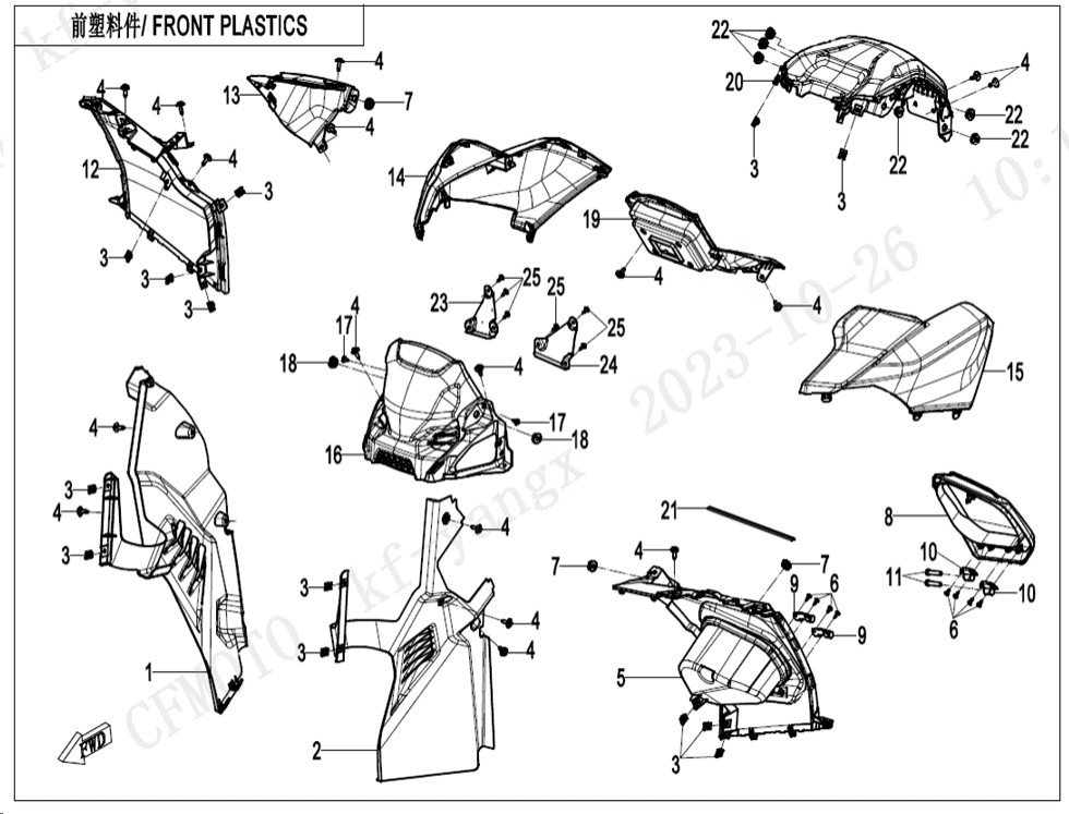Dashboard front guard