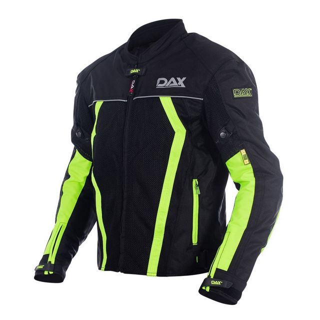 DAX pánská letní textilní bunda, neonové prvky, XL