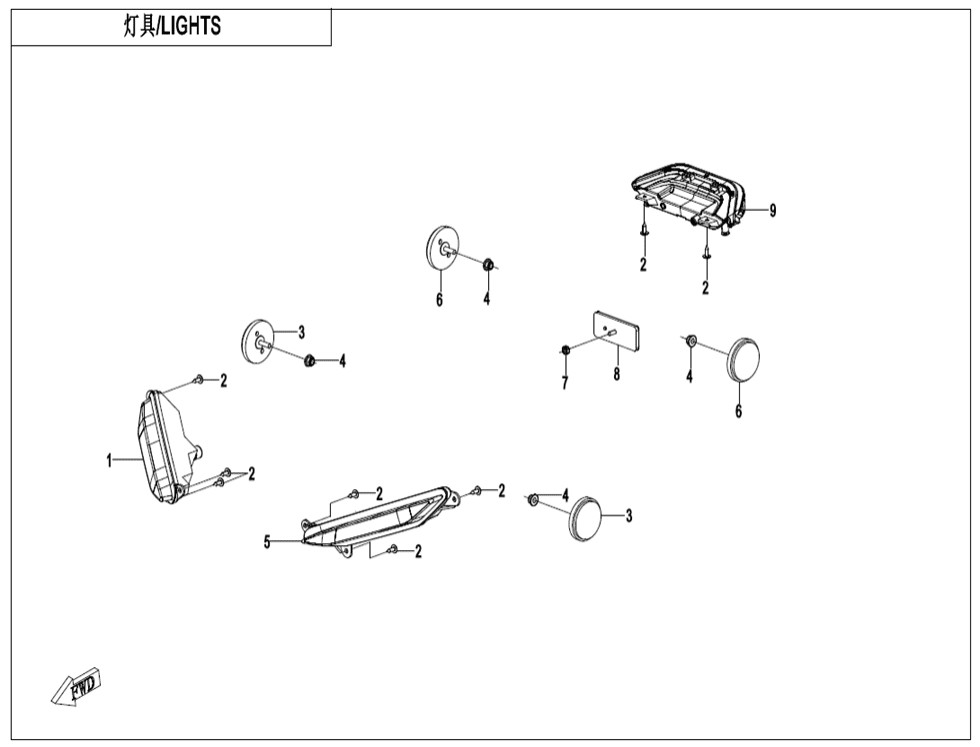 Levé přední světlo