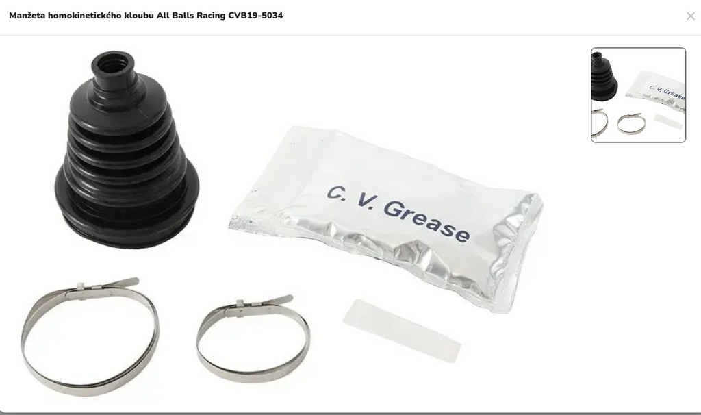 Manžeta homokinetického kloubu All Balls Racing