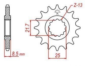 řetězové kolečko pro sekundární řetězy typu 520, JT (16 zubů)