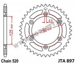 řetězové kolo KTM / Husaberg R897-50