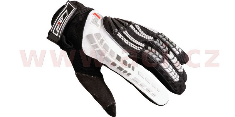 RUKAVICE PIONEER, PILOT (ČERNÁ/BÍLÁ)