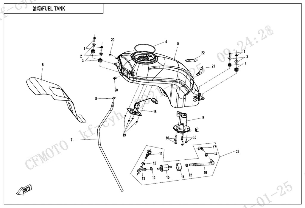 Snímač hladiny paliva