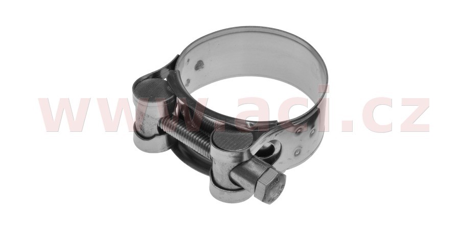 spona výfuku nerez plochá, průměr 40-43 mm, šířka 20 mm