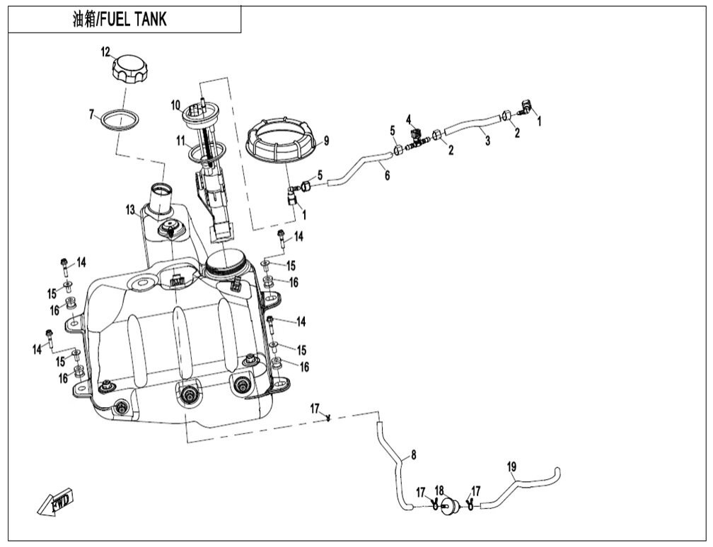 Těsnící kroužek na palivové čerpadlo