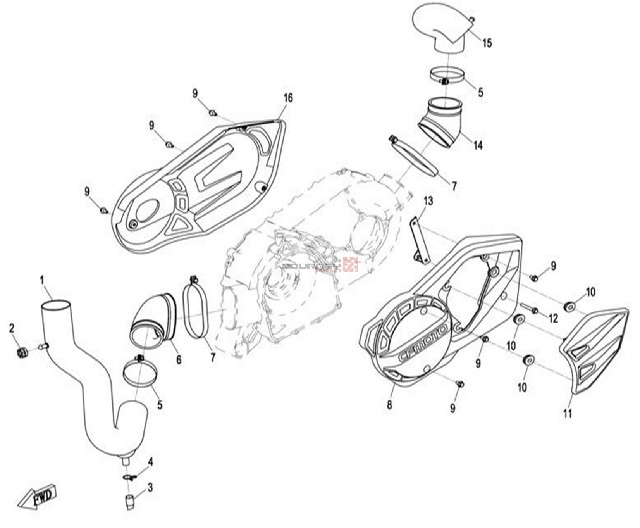 Zátka odvod vody vario potrubí - pozice 3.
